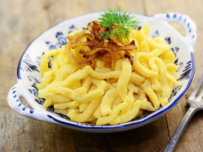 Homemade Sonnreich pumpkin spaetzle